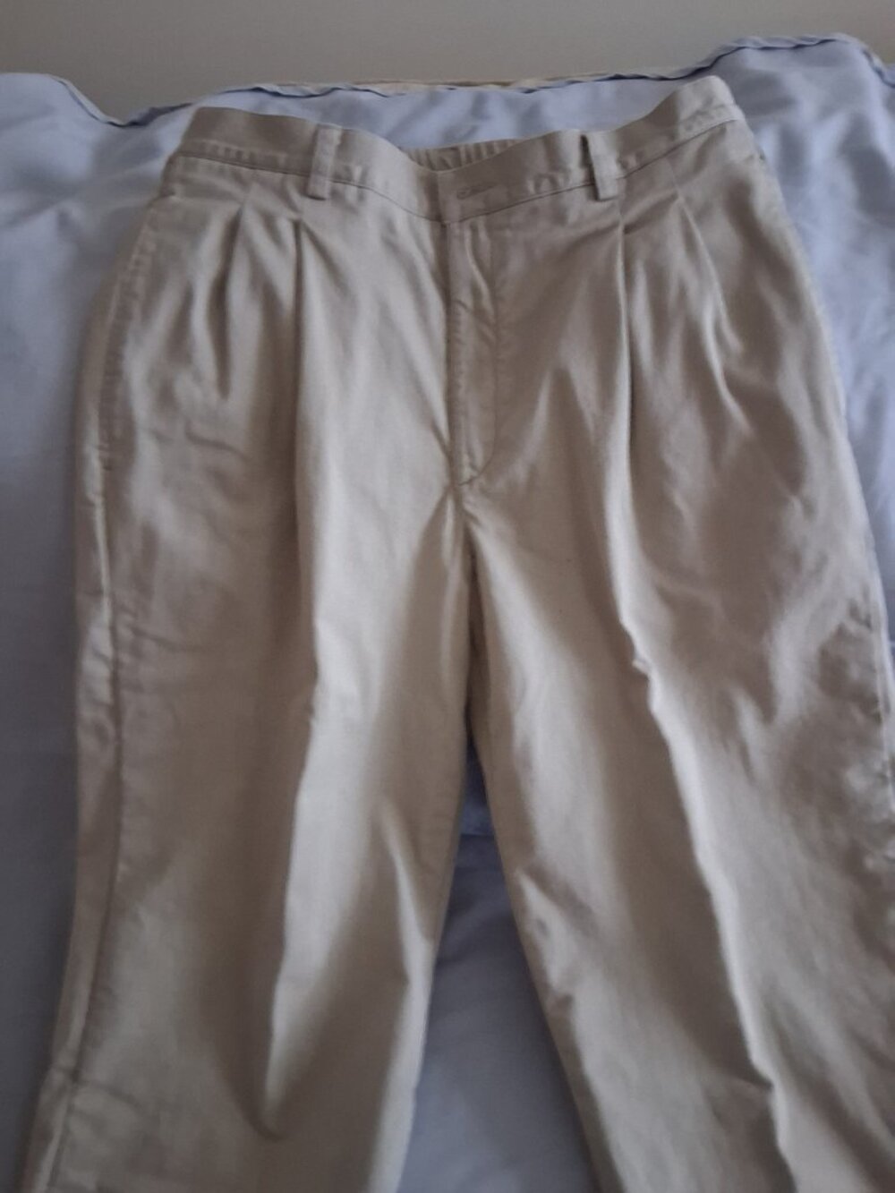 Vintage LL Bean Double L Comfort Waist Khaki Pants, Flannel Lined
